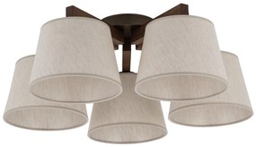 Brilagi - Przysufitowy żyrandol LATTE 5xE27/15W/230V sosna/kremowy