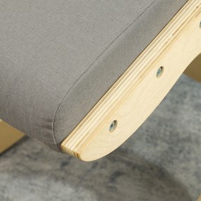 HOMCOM Ergonomiczne, bujane krzesło klęczące do home office, do poprawy postawy, jasnoszary | Aosom PL
