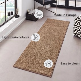 Brązowy chodnik Hanse Home Pure, 80x400 cm