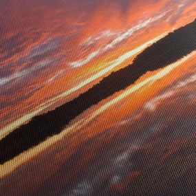 Obraz - Zachód słońca nad jeziorem (125x70 cm)