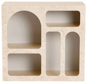 Konsola z 5 wnękami - Efekt beżowego marmuru - LUELA