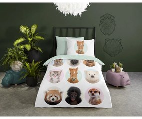 Bawełniana pościel dziecięca jednoosobowa 140x220 cm Young Animals – Good Morning