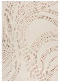 Pomarańczowo-kremowy wełniany dywan 80x150 cm Abstract Swirl – Flair Rugs