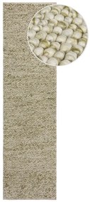 Chodnik z mieszanki wełny tkany ręcznie w kolorze khaki 60x230 cm Minerals – Flair Rugs