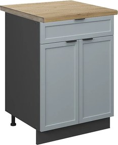 Szafka dolna do kuchni jasnoniebiesko-szary 60x60x82 fame-line