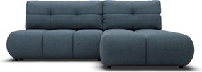 Masseno Narożnik CORSO z funkcją spania i pojemnikiem na pościel Narozniki L, Rozkładana sofa - Niebieski, NOW OR NEVER 77