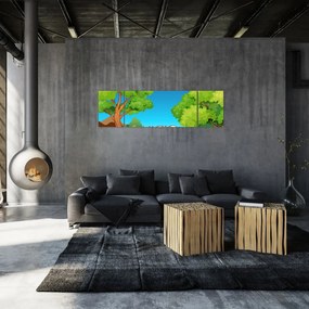Obraz - Wesołe wiewiórki (170x50 cm)