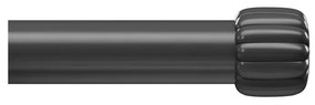 Stalowy regulowany karnisz w kolorze matowej czerni 168 - 305 cm Cleo – Umbra