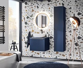 Granatowa wisząca szafka łazienkowa glamour S1-L27
