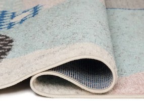 Prostokątny dywan dziecięcy z sowami N8-T00