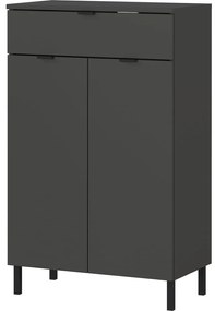 Antracytowa wysoka szafka łazienkowa 60x97 cm Arcena – Germania