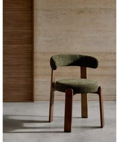 Krzesło z litego drewna jesionowego w kolorze khaki i brązowym Granite – Kave Home