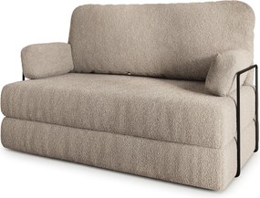 Masseno Sofa piankowa KESTE z funkcją spania, Kanapa z pianki do salonu, Bezmontażowa, Tkanina bucle – Beżowy QUELLE 05