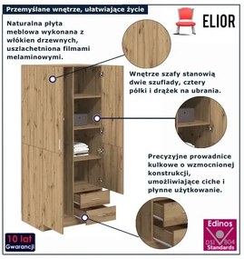 Nowoczesna szafa dąb artisan A9-D17