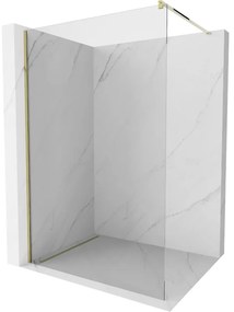 Mexen Kioto ścianka prysznicowa Walk-in 120 x 200 cm, transparent 8 mm, złota - 800-120-101-50-00