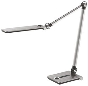 Srebrna nowoczesna lampka biurkowa LED - 4X A508 H8-F79