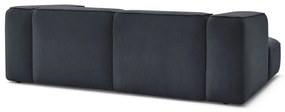 Ciemnoniebieski narożnik z materiału bouclé (lewostronny) Zephyr – Bobochic Paris