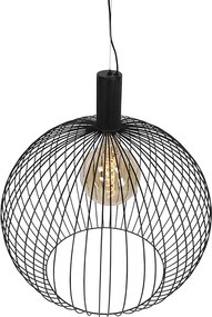Designerska lampa wisząca okrągła czarna 70 cm - Dos