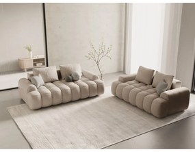 Jasnobrązowa sofa 200 cm Linz – Cosmopolitan Design