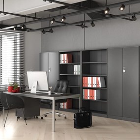 Szafa biurowa na akta otwierana na szyfr 90x40x185 cm Daniel antracyt