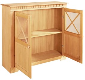 Witryna z litego drewna sosnowego w naturalnym kolorze 95x35 cm Lisa – Støraa