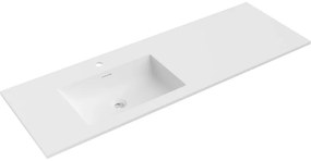 Mexen Otis umywalka wpuszczana w blat lewa 141 x 46,5 cm, biała mat - 25181401L