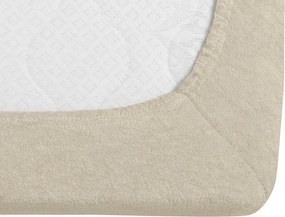 PrzytulneMieszkanie.pl Prześcieradło frotte MOLTON cappuccino 180 x 200 cm