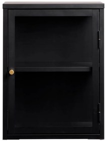 Czarna metalowa witryna wisząca 45x60 cm Carmel – Unique Furniture