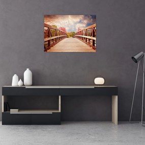 Obraz - drewniany most (70x50 cm)