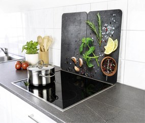 Szklane płyty ochronne HERBS na kuchenkę - 2 sztuki, WENKO