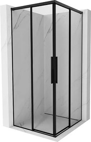 Mexen Rox Duo kabina prysznicowa rozsuwana 85 x 85 cm, czarna ramka, czarna - 8C2D-085-085-70-70