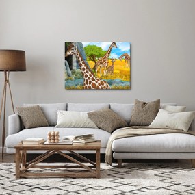 Obraz - Rodzina żyraf (70x50 cm)