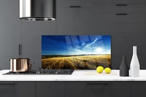 Szkło Ozdobne do Kuchni Słoneczne Łany Zboża