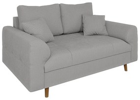 Jasnoszara sztruksowa sofa 150 cm Ariella – Ropez