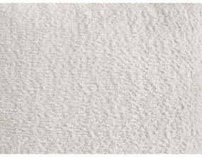 Biały rozkładany/ze schowkiem narożnik z materiału bouclé (lewostronny/z szezlongiem) Roxelane – Bobochic Paris