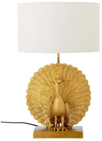 Lampa stołowa w kolorze złota z tekstylnym kloszem (wysokość 58,5 cm) Peacock – Bloomingville