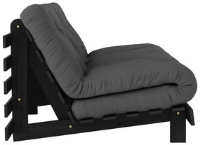 Ciemnoszara rozkładana sofa 160 cm Roots Black Night – Karup Design