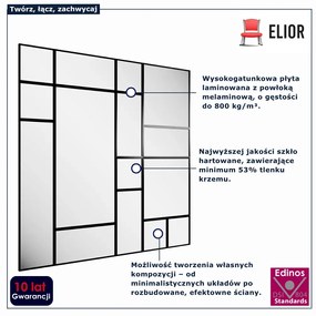 Komplet paneli lustrzanych 210x210 cm T8-E63