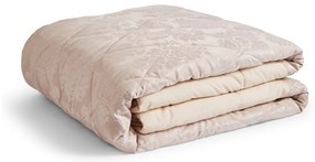 Beżowa adamaszkowa narzuta pikowana 240x260 cm Damask Jacquard – Catherine Lansfield