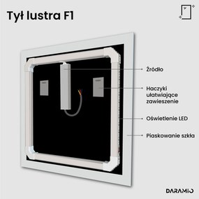 Lustro łazienkowe z oświetleniem LED F1