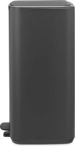 Ciemnoszary stalowy kosz na śmieci z pedałem 30 l Bo – Brabantia
