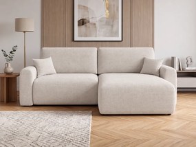 Rozkładany dwustronny narożnik L NORDEN PAROS 250x140 cm, kremowy
