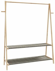 Nowoczesny wieszak na ubrania z półkami 132cm - Agno 4X