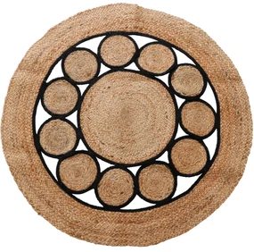 Dywan boho z juty, okrągły, Ø 90 cm