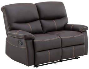 Kanapa 2-osobowa z funkcją relax z ekoskóry , kolor brązowy CANBY