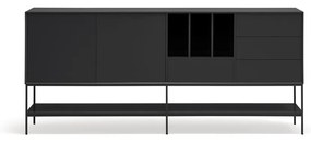Czarna komoda 220x98x45 cm Platt – Teulat