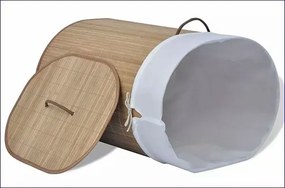 Owalny bambusowy kosz na pranie T1-T70