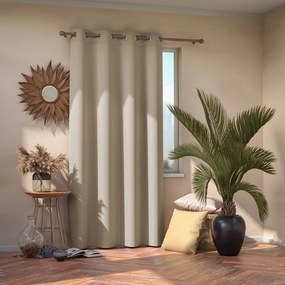 Kremowa zasłona zaciemniająca 140x245 cm Eyelets – Restilo