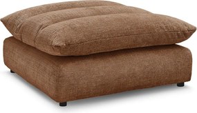 Pomarańczowy podnóżek z tkaniny szenilowej Neil – Bobochic Paris