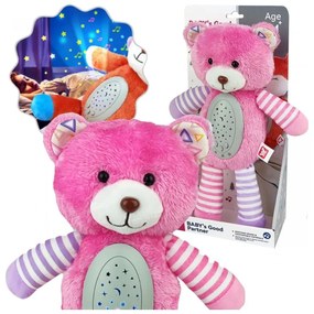 Woopie baby przytulanka usypiacz projektor 2w1 różowy miś - 10 kołysanek